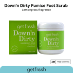 GET FRESH - Down'n Dirty Pumice Foot Scrub Dry Rough Feet Lemongrass - 170G