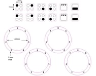 4 RING HOB ELECTRIC COOKER STICKERS 0-6 HOB STOVE TOP ZERO AT TOP ANTICLOCKWISE