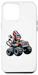 Coque pour iPhone 14 Pro Max Patriotic Monkey 4 juillet Monster Truck American