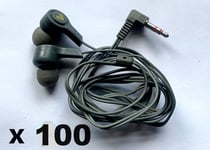 JOB LOT - 100 Headphone Earbud earphones ear piece- in ear radio plane