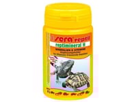 Sera Reptimineral H, Växtätande Reptil, Calcium Carbonate, Disodium Phosphate, Magnesium Sulfate, Wheat Germ, Brewers Yeast, 100 Ml, 85 G