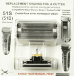 Shaver-Parts - Alternativ skærehoved til Braun 51S