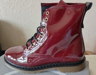 Salamander Sandrie women's *size UK6 EU39* patent leather boots Like Dr. Martens