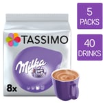 Tassimo Hot Chocolate Pods Milka Hot Chocolate 5 x 8 Pods 40 Drinks