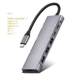 gris - station d'accueil pour MacBook, Samsung, Samsung, S20, Dex, Xiaomi, 10 TV, Nintendo, Thunderbolt 3 à 4