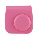 Camera Bag, New Retro Colorful Camera Case Bag with With Adjustable Strap, pliable and rainproof, Soft PU Leather Material for Fujifilm Instax Mini 8/9(Pink)