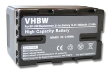 vhbw Li-Ion batterie 2600mAh (14.4V) pour appareil numérique camescope Sony PXW-FS7, PXW-FS7M2 remplace BP-U30, BP-U60, BP-U90