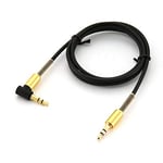 3.5mm Jack Stereo 1m Audio Cable Male to Male 90 Degree Angle Right Aux Cable Wire Cord with Spring Protective Cover