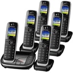 Panasonic KX-TGJ326EB Cordless Phone, Six Handsets with Nuisance Call Blocker