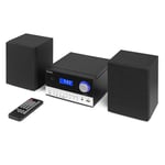 Audizio 102.334 Arles Compact Stereo HiFi System DAB,CD,BT Black/Silver