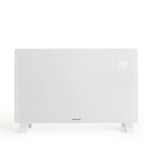 CREATE/WARM CRYSTAL 2000W / Convecteur électrique en verre Blanc/Avec WiFi, puissance réglable, minuterie 24 heures, écran tactile, silencieux, IP24