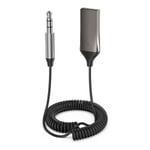Bluetooth Aux-adapter Bluetooth-bilmottagare USB Handsfree-bilsats Audiomottagare med inbyggd mikrofon för bilhögtalare och hemmabio