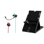 HORI Gaming Earbuds Pro with Mixer for Nintendo Switch (Nintendo Switch) & Switch Compact PlayStand (Nintendo Switch)