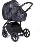 Nordbaby Universal -regnskydd till barnvagn, svart print