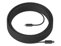 Logitech Strong - Usb-Kabel - Usb Typ A (Hane) Till 24 Pin Usb-C (Hane) - Usb 3.1 - 10 M - Active Optical Cable (Aoc), Plenum - För Room Solution Huddle, Large