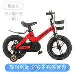 cuzona Children's bicycle bicycle bicycle 3-6-7-10 year old baby 12/14/16 inch male and female children stroller-18 inch_Magnesium alloy wheel [elegant red] package