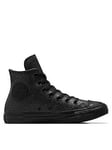 Converse Chuck Taylor All Star Sparkle Party Hi-Top Trainers - Black, Black, Size 3, Women