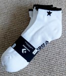 6 PAIRS : CONVERSE White Low Cut Cushioned Trainer Sports SOCKS 6-11 39-46 Con1