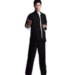 NOLLY TAICHI Bruce Lee Vintage Chinese Wing Chun Kung Fu Uniform Cotton Silk Martial Arts Tai Chi Suits,XL