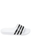 adidas Sportswear adidas Adilette Aqua Sliders - White/Black, White/Black, Size 8, Men