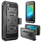 i-Blason iPod Touch 5th/6th/7th Generation Case, Armorbox [Dual Layer] Hybrid Full body Case with Built-in Screen Protector (Black)