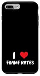 Coque pour iPhone 7 Plus/8 Plus I Love Frame Rates - Heart Movies Film TV Game Gamer Gamer