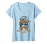 Womens New Yorker Mom NY State New York Origin Mothers Day V-Neck T-Shirt