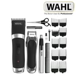 Wahl Lithium Ion Clipper & Trimmer Cordless Grooming Set Black 9655-1617