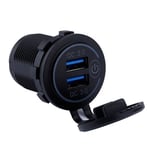 Smart modul - Dobbel hurtiglader USB QC 3.0 med bryter