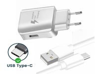 Pack Chargeur + Câble Pour Oneplus 8t Fast Charger Ultra-Puissant Et Rapide Nouvelle Generation 3a Avec Cable Usb-Type C