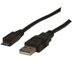 Cordon USB vers micro USB 1.0m noir