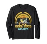 Reel Cool Grandpa Funny Fisherman Fishing Angler Bass Fish Long Sleeve T-Shirt