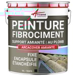 Peinture fibro ciment pour encapsulage support amiante / plomb : ARCACOVER AMIANTE Ardoise 10 L