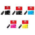 Canon PGI-525PGBK & CLI-526 CMYK Genuine Ink Cartridges For Pixma iP4850 MG5150