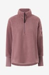 Didriksons - Teddytröja Monia Wns Half Zip - Rosa