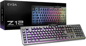 EVGA Z12 RGB Gaming Keyboard, RGB Backlit LED, 5 Programmable Macro Keys