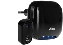 Trådlös Ringklocka 110-240V / Batteridriven Knapp Svart Va0286 Vayox