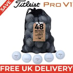Titleist Pro V1 Grade A Lake Golf Balls - 4 Dozen Mesh Bag FREE UK DELIVERY