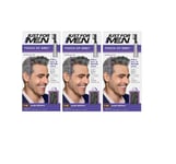 3 x Just For Men Touch of Grey Dark Brown Hair Dye t45