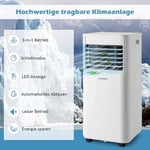 4 i 1 mobil luftkonditionering 9000 BTU kyl- och ventilations- och avfuktande luftkonditionering med vitt lock 16?-32?