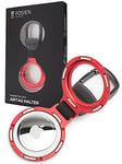 FOSIEN® Porte-clés airtags avec Fixation résistante aux Bombes - Pendentif airtag avec Mousqueton - Design Discret en Aluminium (Rouge)