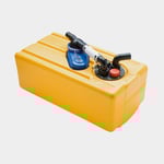 CAN-SB Septitank / gråvattentank CAN-SB, 103 liter, med tömningspump (12 V) & anslutningslock, 1050 x 390 360 mm, HDPE (polyeten), gul
