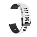 Garmin Venu 2 / Vivoactive 4 Tvåfärgat Klockarmband i Silikon - Vit / Svart