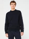 Armani Exchange Logo Tape Sweatshirt, Navy, Size S, Men