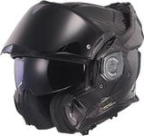 LS2 FF901 Advant X Carbon Black Modular 180° Flip Front Dual Visor Full Face Motorbike Helmet Sport. ECE 22.06 Certified. Complete With Pinlock and Luxury Camo Backpack Style Carry Bag - S (55-56cm)