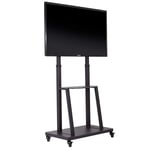 UNHO Tall TV Stand on Wheels, Adjustable TV Floor Stand Free Standing TV Stand with Bracket Heavy Duty TV Trolley for 32"-80" Flat Screens Loading Weight up to 65KG Max VESA 600x400mm