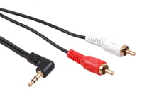 3.5mm Jack - 2RCA Cable Audio Chinch RoHS CE Dekoder CD DVD TV xBox PS4 Console