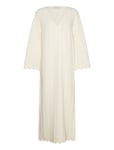 Malina Disa Lace Up Front Knitted Kaftan Vit
