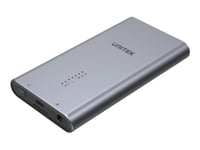 Unitek Solidforce - Förvaringslåda - M.2 - M.2 Nvme Card / Pcie 3.0 (Nvme) - Usb 3.2 (Gen 2) - Rymdgrå