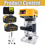 For 18V DeWalt Brushless Cordless Compact Router Trimmer Palm Wood DCW600 5000mA
